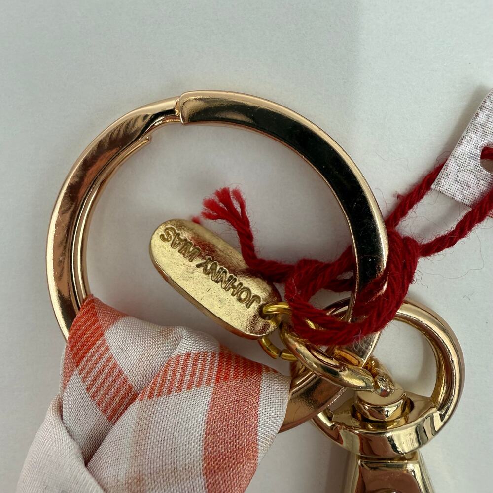 JOHNNY WAS Zoila Keychain Bandana Scarf Handkerchief NWT Boho Bag Purse Charm - Picture 3 of 12